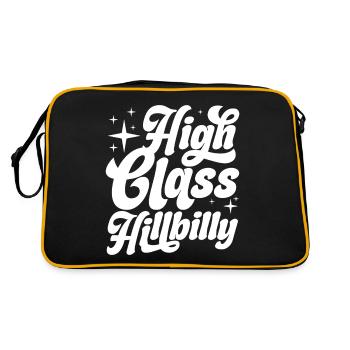 high class hillbilly Design for an enthusiast of - Retro Bag - black/gold - Back