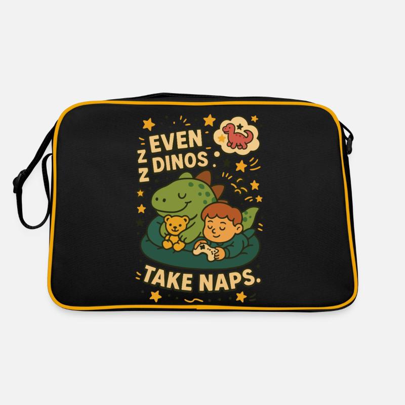 Even Dinos Take Naps Dinosaur Lovers Retro Bag
