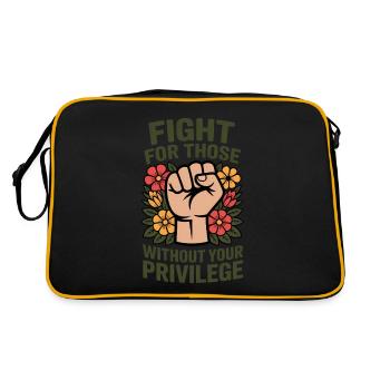 Fight for the Without Privileges Flowers Fist - Retro Bag - black/gold - Back