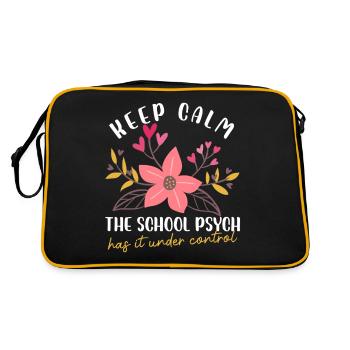 Keep Calm School Psych Design - Retro Bag - black/gold - Back
