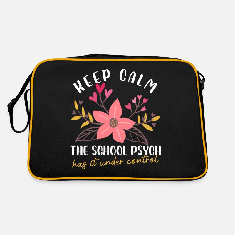 Keep Calm School Psych Design Retro Tasche