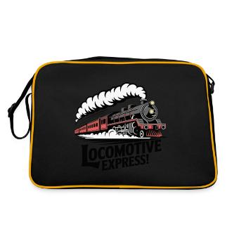 LOCOMOTIVE - Sac Retro - noir/or - Dos