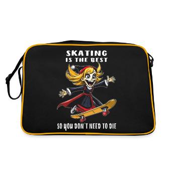 GRIM REAPER FEMME SKATEBOARD SKATING EST LE MEILLEUR - Sac Retro - noir/or - Dos