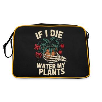 Si je meurs, arrose mes plantes - Sac Retro - noir/or - Dos