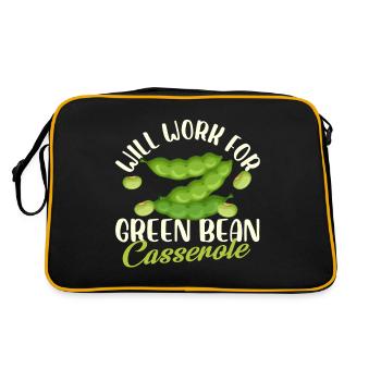Fonctionnera pour la conception de casserole de haricots verts - Sac Retro - noir/or - Dos
