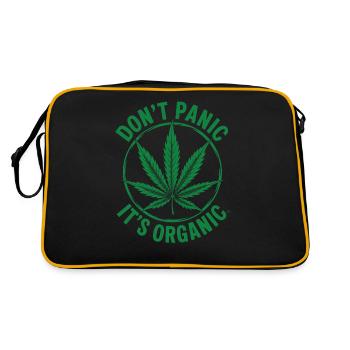 Don't Panic, It's Organic – Cannabis Edition - Retro Bag - black/gold - Back