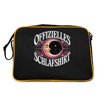 Offizielles Schlafshirt – Moon Edition - Retro Tasche - Schwarz/Gold - Hinten