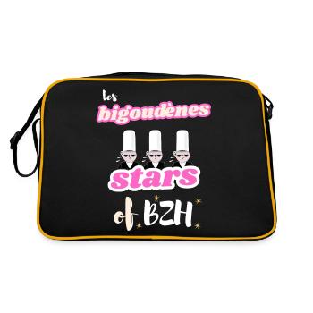 Les Bigoudènes STARS de Bretagne - Sac Retro - noir/or - Dos