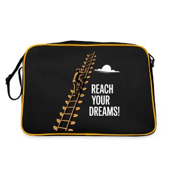 REACH YOUR DREAMS - Retro Bag - black/gold - Back