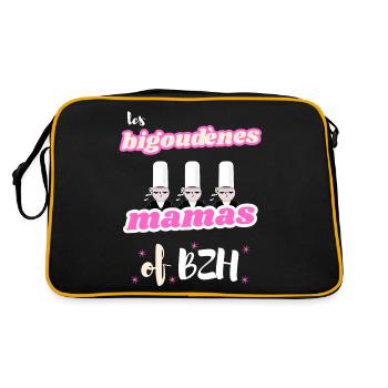 Les Bigoudènes MAMAS de Bretagne BZH - Sac Retro - noir/or - Dos