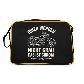 Les motards ne deviennent pas gris - c’est le chrome ! - Sac Retro - noir/or - Dos