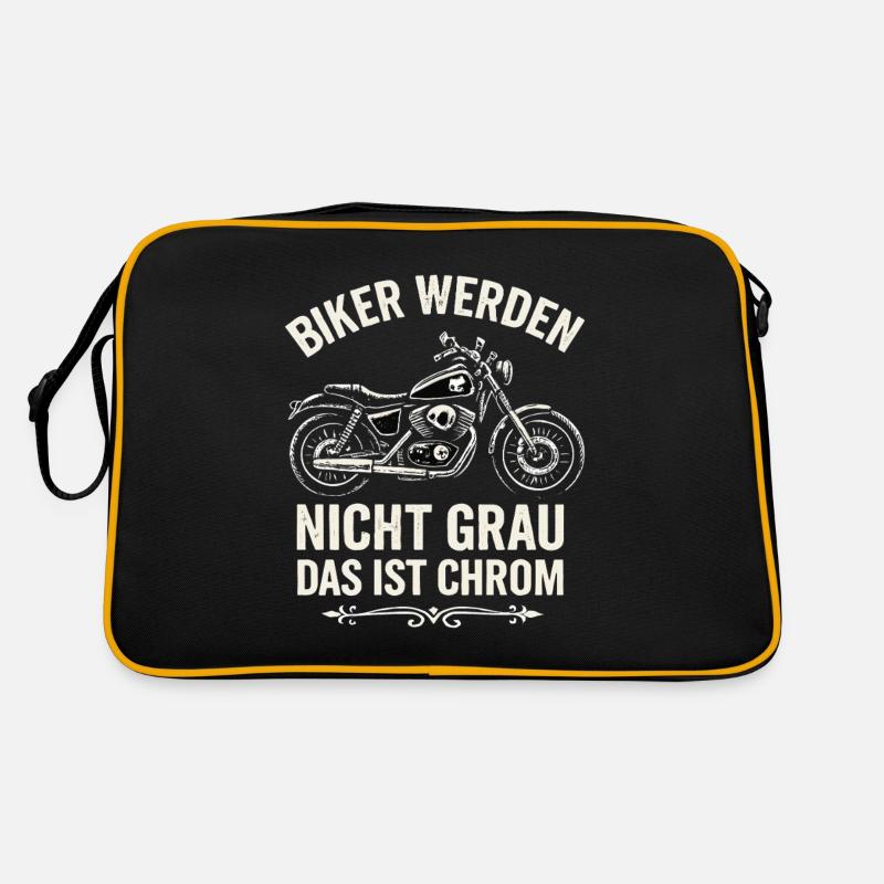 Les motards ne deviennent pas gris - c’est le chrome ! Sac Retro