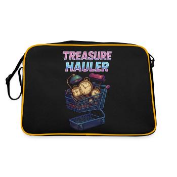 Treasure Hauler Flohmarkt Antiquitätenliebhaber - Retro Tasche - Schwarz/Gold - Hinten