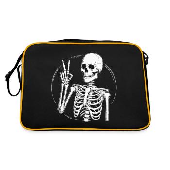 CRÂNE PAIX - Sac Retro - noir/or - Dos