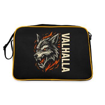 Valhalla Wolf – Norse Warrior Spirit - Retro Bag - black/gold - Back