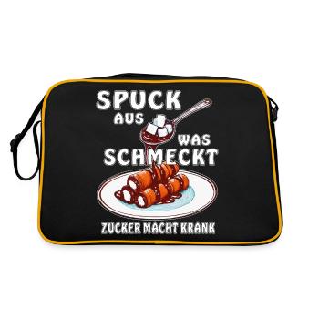 SUGAR SPIT OUT WHAT TASTES GOOD - Retro Bag - black/gold - Back