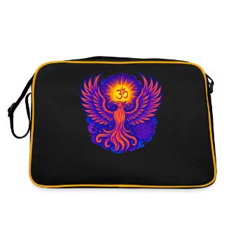 Goa Phönix - Psytrance und Goa Party - Retro Tasche - Schwarz/Gold - Hinten