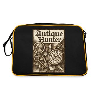 Antique Hunter Vintage Flohmärkte Kunst - Retro Tasche - Schwarz/Gold - Hinten