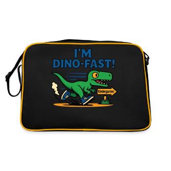 I'm Dino-Fast Kindergarten Graduation - Retro Bag - black/gold - Back