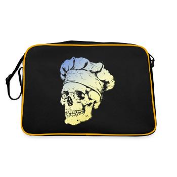 Chefkoch Skull - Retro Tasche - Schwarz/Gold - Hinten