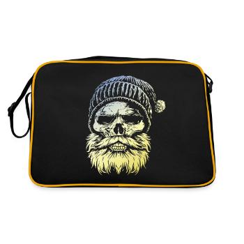 Holzfäller Skull - Retro Tasche - Schwarz/Gold - Hinten