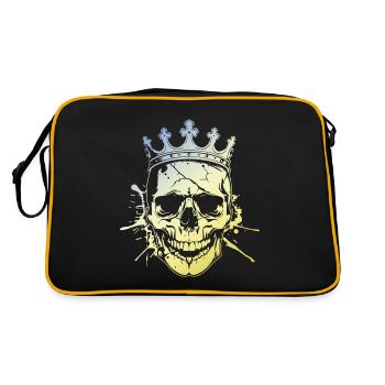König Skull - Retro Tasche - Schwarz/Gold - Hinten