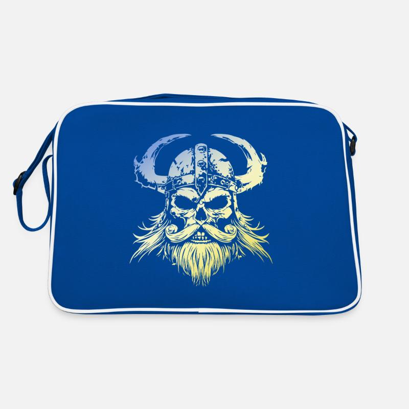 Wikinger Skelett Retro Tasche