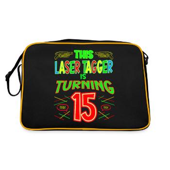 This Laser Tagger Is Turning 15 Years Old Laser - Retro Tasche - Schwarz/Gold - Hinten