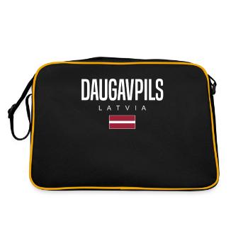 Daugavpils, Latvia - Retro Bag - black/gold - Back