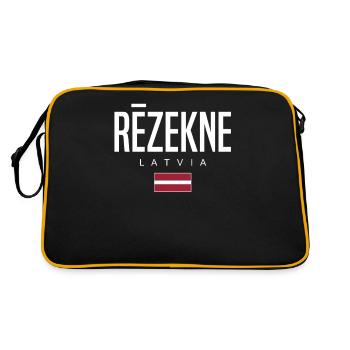 Rezekne, Latvia - Retro Bag - black/gold - Back
