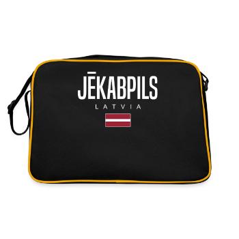 Jekabpils, Latvia - Retro Bag - black/gold - Back