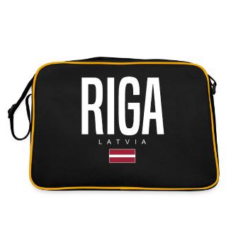 Riga, Latvia - Retro Bag - black/gold - Back