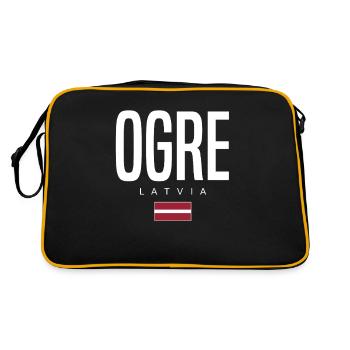 Ogre, Latvia - Retro Bag - black/gold - Back