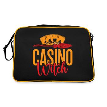 Gambling Fan Casino Witch Casino - Retro Tasche - Schwarz/Gold - Hinten