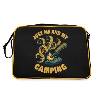 Seuls moi et mon préparateur de camping survivons - Sac Retro - noir/or - Dos