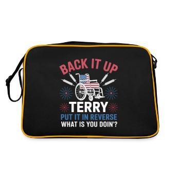 Back It Up Terry Feuerwerk Rollstuhl - Retro Tasche - Schwarz/Gold - Hinten