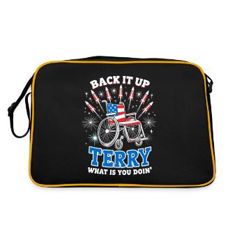 Back It Up Terry Feuerwerk Rollstuhl - Retro Tasche - Schwarz/Gold - Hinten