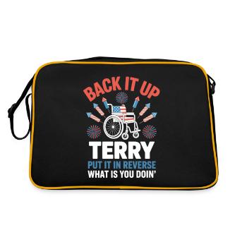 Back It Up Terry Feuerwerk Rollstuhl - Retro Tasche - Schwarz/Gold - Hinten