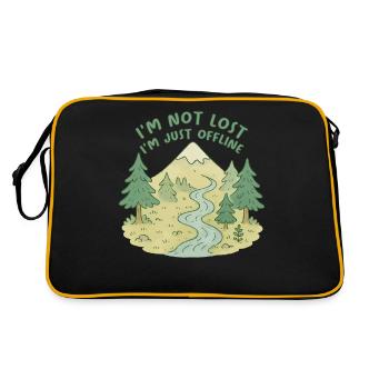 Ich Bin Nicht Verloren Ich Bin Nur Offline - Retro Tasche - Schwarz/Gold - Hinten