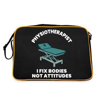 Physiotherapeutin I Fix Bodies Physikalische - Retro Tasche - Schwarz/Gold - Hinten