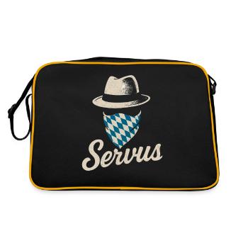 Servus – Salutation bavaroise au look vintage - Sac Retro - noir/or - Dos