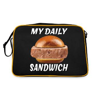 MEATLOAF MY DAILY SANDWICH - Retro Bag - black/gold - Back