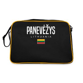 Panevėžys, Lithuania - Retro Bag - black/gold - Back