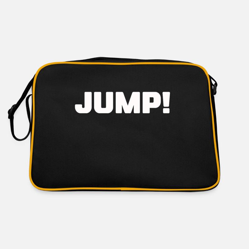 Bold JUMP! Motivational Typography Design Bold Retro Bag