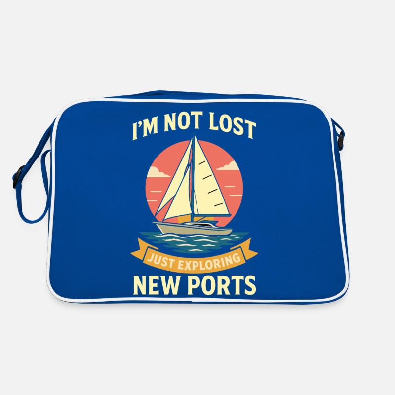 Lustiger Spruch Captain Not Lost Just Exploring Retro Tasche