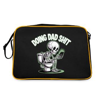 FAIRE DE LA MERDE DE PAPA - Sac Retro - noir/or - Dos