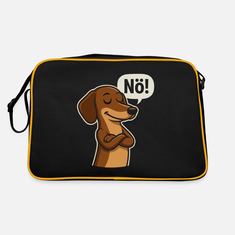 Le teckel dit non – le chien effronté dit Sac Retro