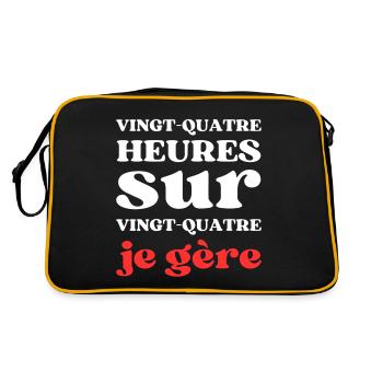 VINGT QUATRE 3 - Sac Retro - noir/or - Dos