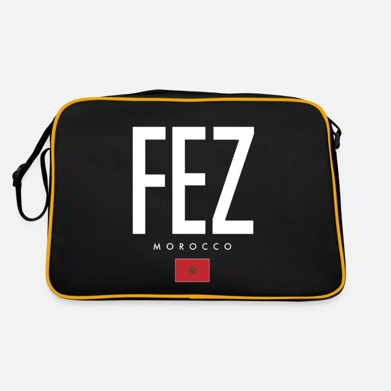 Fès, Maroc - Sac Retro - noir/or