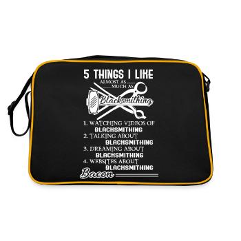 Blacksmithing I Like Blacksmithing - Retro Bag - black/gold - Back
